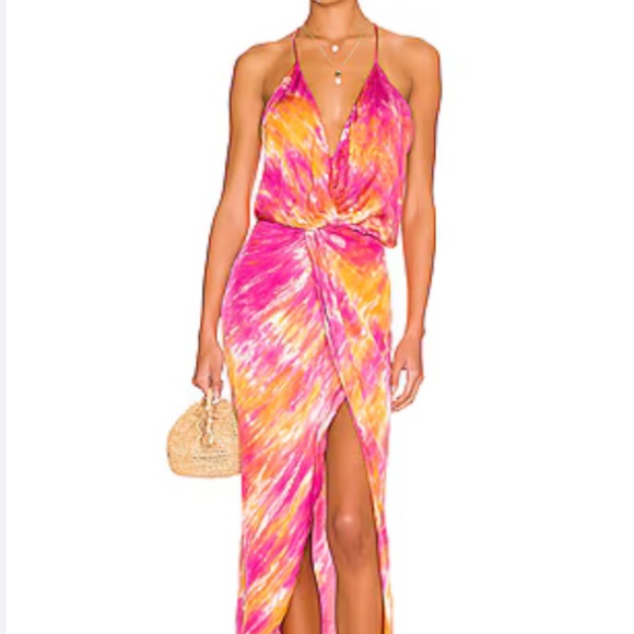 Young, Fabulous & Broke Siren Slip Dress - Tropic Pink Day Dream Wash, size S - Picture 1 of 9